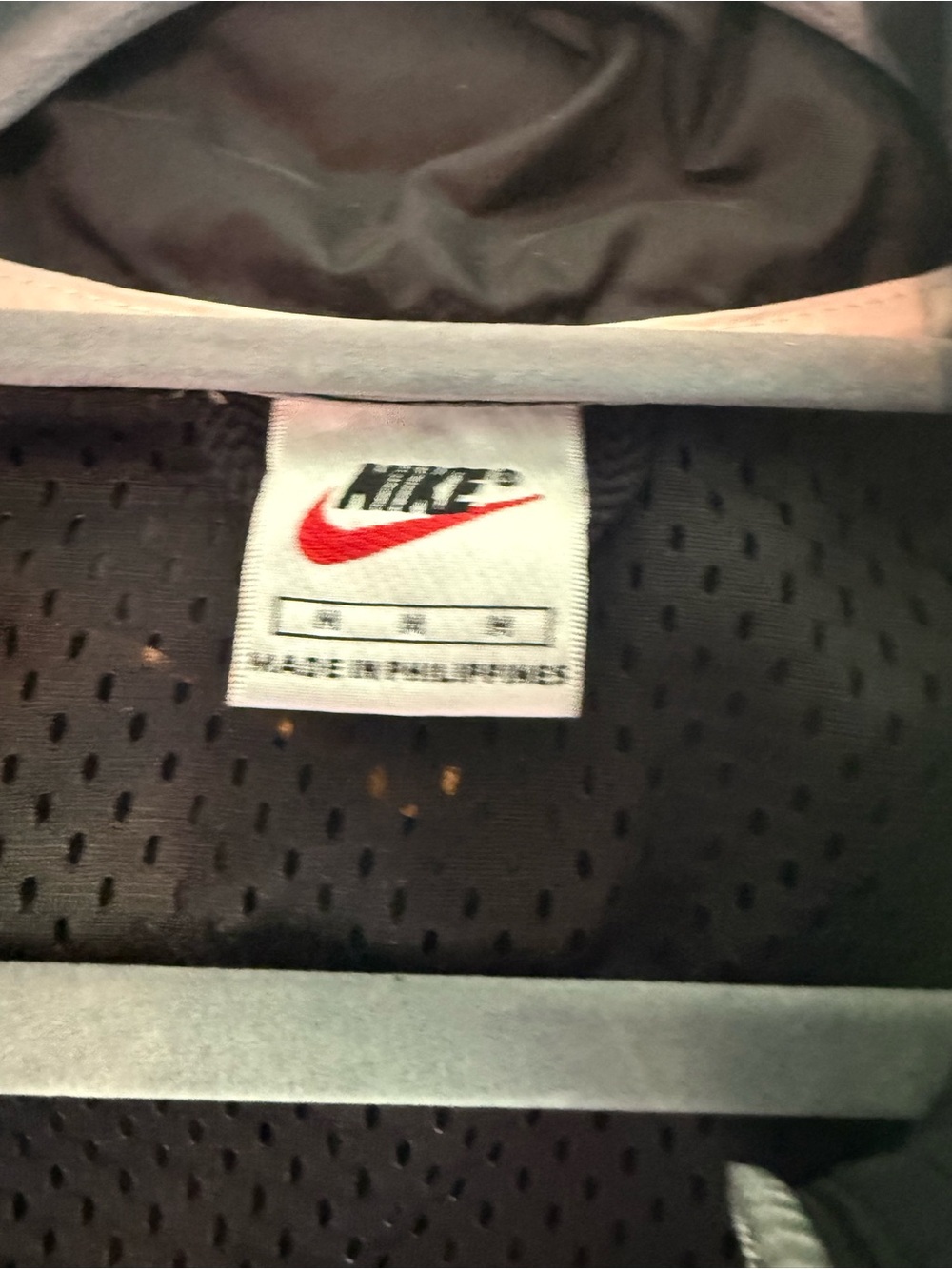 Nike Black Windbreaker Jacket with White Piping and Yellow Logo - Picture 4 of 6